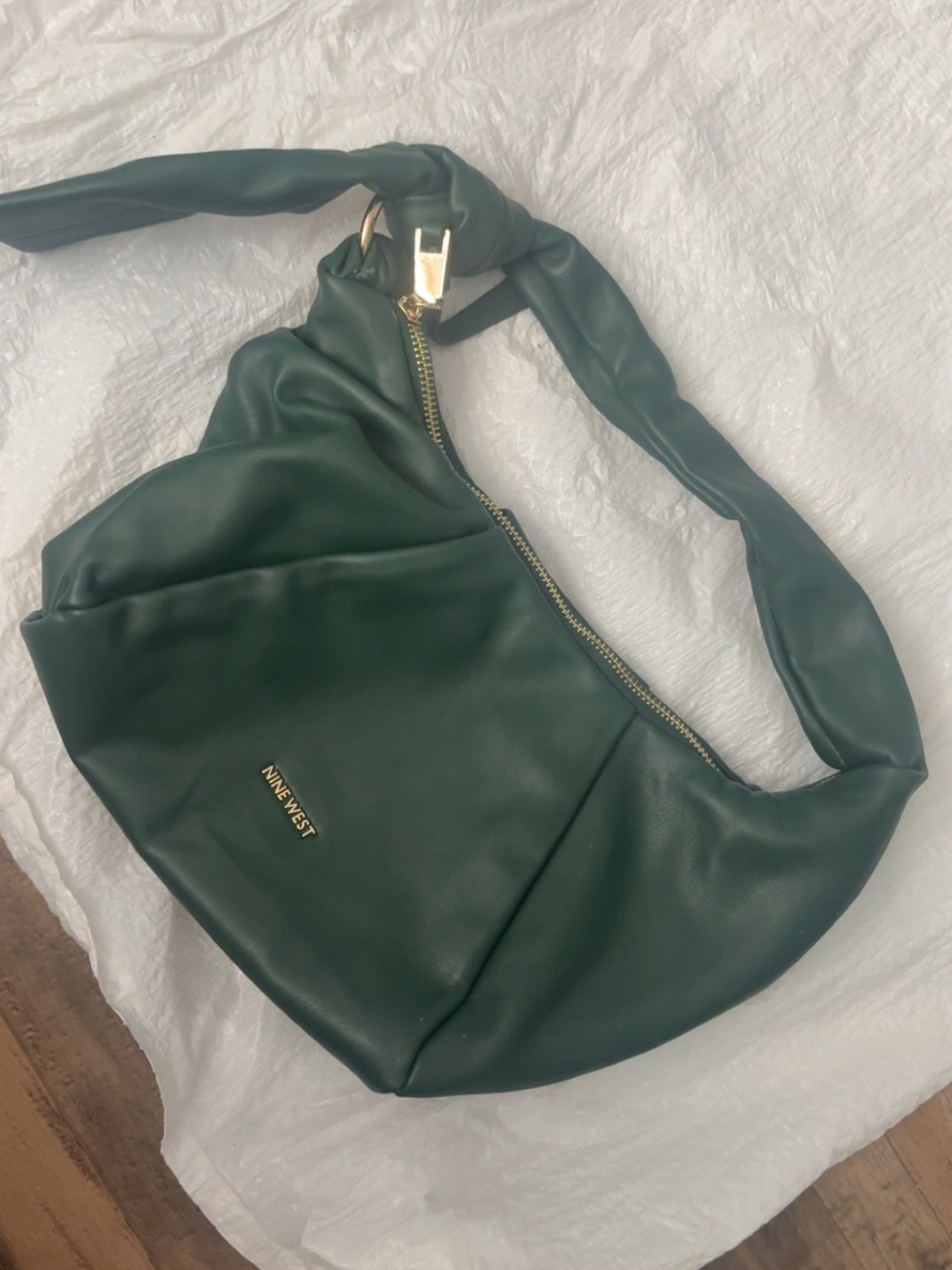Nine West Forest Green Soft Hobo Shoulder Bag